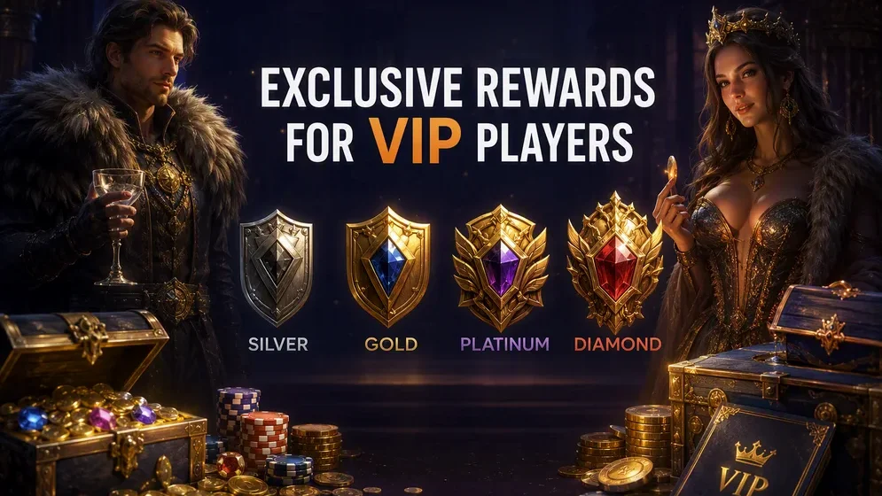 VIP program tier badges in gold and silver